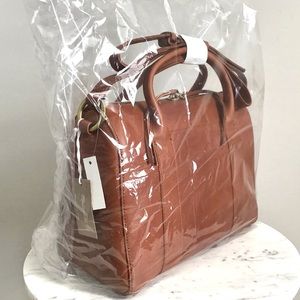 Italian Leather Satchel Bag New With Tag RARE